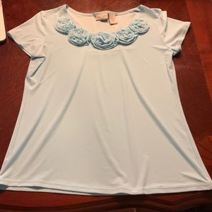 Blue rose shirt NWOT